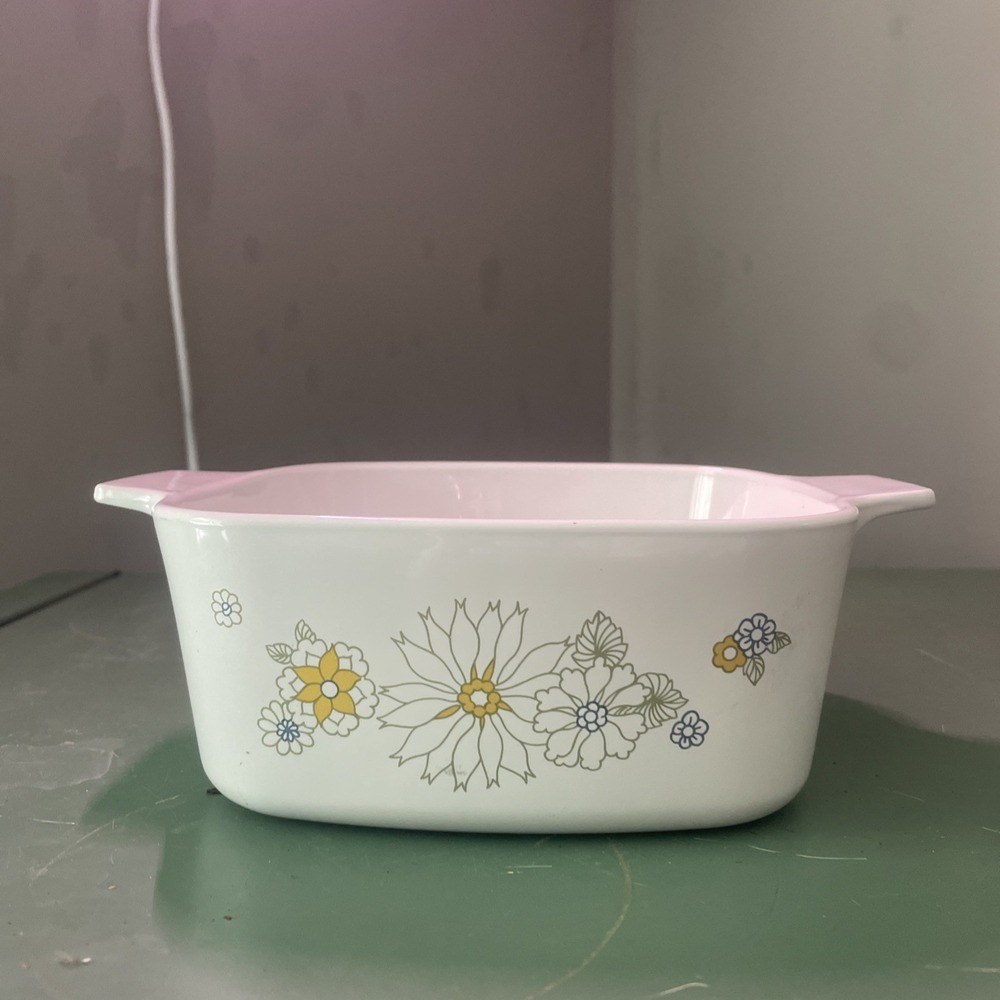 Vintage Corning Ware A-1 1/2-B Floral Bouquet 1.5qt Casserole Dish Corningware
